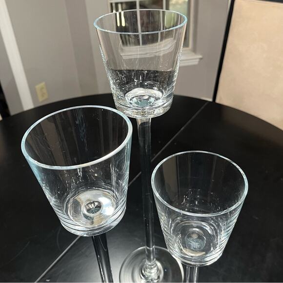 NEW Pottery Barn Glass Long Stem Classic Tealight Votive Candleholders Set … - Picture 7 of 14